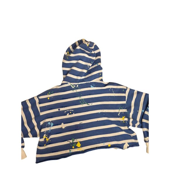 Polo Ralph Lauren Women's Small Cropped Boxy Limited Edition Hoodie Splatter - Picture 2 of 9